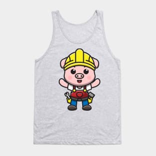 construction worker pig Tank Top